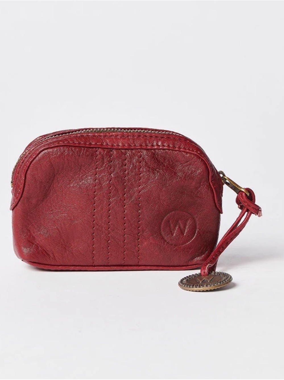 THE BELLAGIO CARD WALLET  - Women's Red Leather